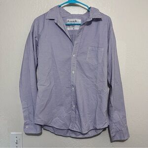 Frank and Eileen blouse striped button up size large